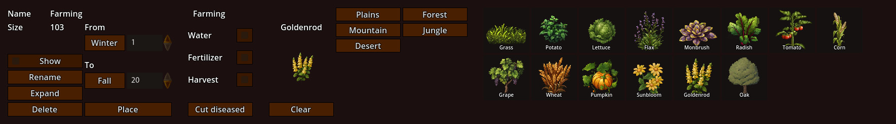 Farming zone
